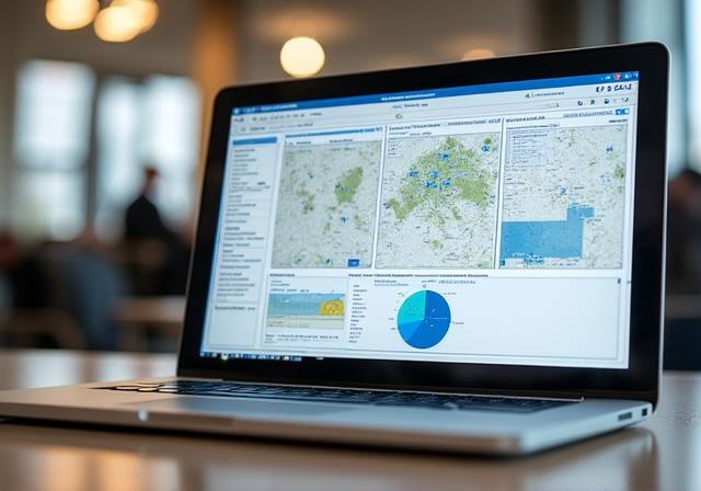 Interfaccia utente di un software geospaziale avanzato